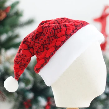 1 Vnt Pliušinis Megzti Kalėdų Skrybėlę Santa Claus Parade Megzti Skrybėlę Šventė Skrybėlę Kalėdos Apdailos Naujųjų Metų Dovana Aukštos Kokybės