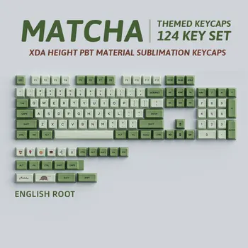 124 Klavišus PBT Keycap XDA DAŽŲ-SUB anglų, Japonų, rusų Asmeninį Keycaps Vyšnių MX Jungiklis žaidimų Mechaninė Klaviatūra