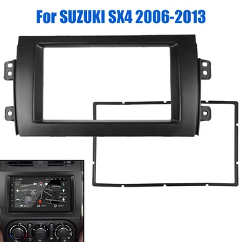 2 Din Fasciją Radijo DVD Stereo Skydelio Plastiko Automobilių Garso Refitting Rėmas Suzuki SX4 2006-2013 m. Fiat Sedici 2005-2014