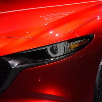 2 Vnt Automobilių Žibintų Apsauginės Plėvelės Žibintų Restauravimas Skaidri Juoda TPU Įklija, Mazda 3 BP 2019 2020 - Priedai