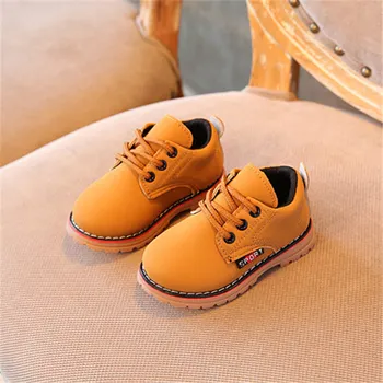 2021 vaikų Britų Stiliaus trumpi batai berniukams ir mergaitėms sausgyslės apačioje vieno sluoksnio bateliai baby bamblys batai, maži odos batai