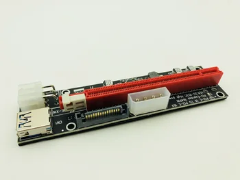 3 1. 4pin Molex PCI-E Riser 6pin SATA 60cm PCIE 1x iki 16x PCI Express Stove Kortelė, skirta Vaizdo plokštė Antminer Bitcoin Miner Kasyba