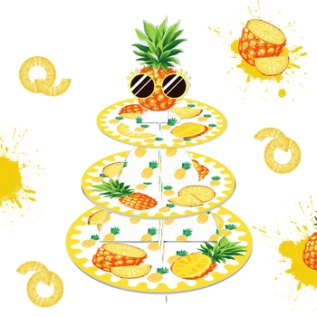 3 sluoksnis Vasaros Vaisių, Ananasų Gimtadienio Cupcake Mažas Pyragas Stendas Havajai Kūdikio Dušas Šalis Tortas Dekoravimo Reikmenys