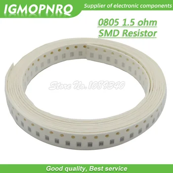 300pcs 0805 SMD Rezistorius 1.5 om Chip Rezistorius 1/8W 1.5 R 1R5 omų 0805-1.5 R