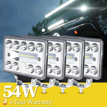 3Inch 24V 12V 54W Wrok Šviesos led juosta LED lightbar 18SMD Sunkvežimių, Traktorių, VISUREIGIS, 4x4, Automobilio Led Žibintai Apšvietimo Vietoje veikia baras