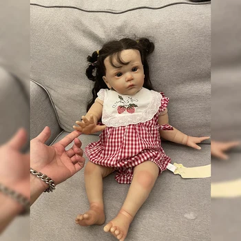 58cm Dailininkė Nutapė Jau Finihsed Reborn Baby Doll Mattia Su Ranka-Įsišakniję Plaukų Lėlės Mergina Žaislai Vaikams