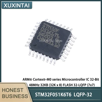 5vnt/Daug STM32F051K6T6 STM32F051 ARM® Cortex®-M0 serijos Mikrovaldiklis IC 32-Bitų 48MHz 32KB (32K x 8) BLYKSTĖS 32-LQFP (7x7)
