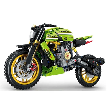 640pcs Tech Motociklo ir Automobilio Modelio, Statyba Blokai Greičio Lenktynių Automobilio Miesto Transporto SS Motociklą Plytų Rinkiniai Žaislai Vaikams