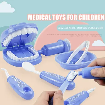 9Piece Nustatyti Vaikų Burnos Modeliavimas Žaislas Stomatologas Nagrinėja Danties Modelis Berniukų, Mergaičių Montessori Ikimokyklinio Ugdymo Gydytojas Žaislas