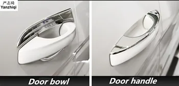 ABS 4pcs/daug Durų dubenį, durų rankenos, durys su dekoratyviniais riešo Automobilių Optikos dėl 2017 m. 2018 m. 