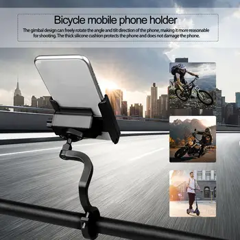 Aliuminio Motociklo Kalnų Dviračių Telefono Laikiklio Stovas Reguliuojamas Moto Rankenos Galinio Vaizdo Veidrodis Mobiliųjų Telefonų Mount