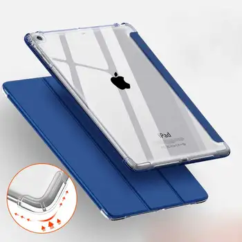 Apple iPad 9.7 colių 2017/2018 Atveju, iPad Oro 1/2 Dangtelio Auto pabusti miego kampe atsparus smūgiams aišku, tpu padengti tablet atveju