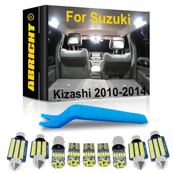 Automobilio Salono Šviesos diodų (LED) Už Suzuki Kizashi 2010 2011 2012 2013 2014 Dome Kamieno Licencijos numerio ženklo apšvietimo Lemputė Canbus Patalpų Lemputės Priedai
