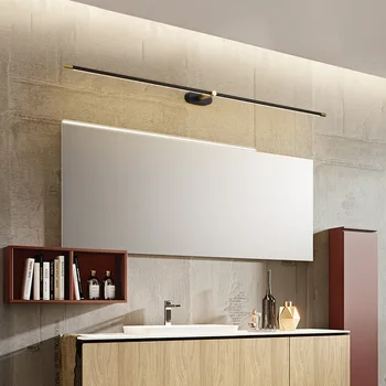 Black/Gold/White Modernios LED Veidrodis šviesos vonios kambarys šviesos vandentiekis Priekiniai veidrodis lempos šviestuvai miroir freskos AC110V-220V sienos šviesos