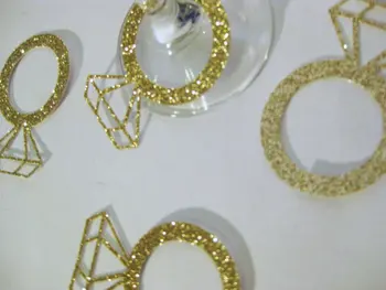 blizgučiai aukso deimanto žiedas stiklo Pakabukai Vyno Žymos Pavadinimas korteles Žymekliai Vestuvių Nuotakos Sužadėtuvių Dušo Bachelorette Šalis