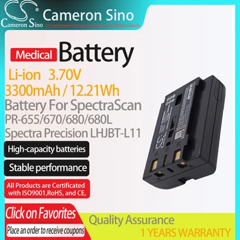 CameronSino Baterija SpectraScan PR-655/670/680/680L tinka Spectra Precision LHJBT-L11 Medicinos Pakaitinis akumuliatorius 3300mAh