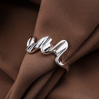 Didmeninė sidabro padengtą žiedas, sidabro bižuterijos, atactic blizga /hfaapwha gsnapjua LQ-R201