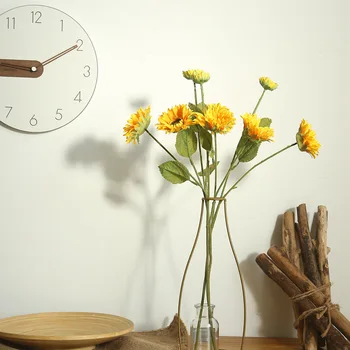 Dirbtinės Gėlės saulėgrąžų Decoracao Plastikinių Gėlių Vestuvių Namų Puošybai Valentino Dieną, Ilgis 57cm