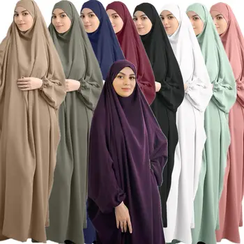 Eid Ramadanas Musulmonų Maldos Drabužiu Nida Abaja Suknelė Moterims Jilbab Ilgai Khimar Skraiste Kaftan Niqab Islamas Dubajus Drabužius Kimono
