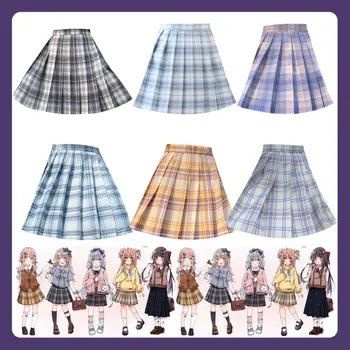 Japonijos mokyklines Uniformas Mergaičių Anime Mini 43cm Klostuotas Sijonas JK Suknelė Juoda Pilka Aukštosios Mokyklos Studentas Akademijos Stiliaus Dugnas