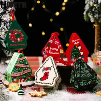 Kalėdų Alavo Box Dovanų Dekoravimas Langelį Kalėdų Meduoliai Su Imbiero Priedais Alavo Saldainių Dėžutė Linksmų Kalėdų Namų Dekoracijas Naujųjų Metų Dovanų Dėžutėje