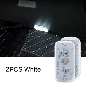 LED Dujų Atmosfera Lengvųjų Automobilių Skaitymo Šviesos RV Touch Induction USB Įkrovimo Automobilio Avarinę Šviesos (balta/mėlyna/rožinė/ice Blue)