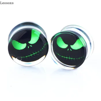 Leosoxs 2 gabalas Europos ir Amerikos hot-sale green-eyed ausies skaidrus ausies profilis, Ausų Kištukai ir Tuneliai