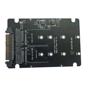 M. 2 SSD U. 2 2 Adapteris 1 M. 2 Nvme + M. 2 SATA NGFF SSD Su PCI-E U. 2 SFF 8639 Adapter Pcie M2 Konverteris Kortelės