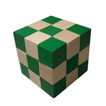 Medinis galvosūkis Cube 3D Tradicinės Kinų Blokavimo Žaidimas Žaislas Švietimo Kong Ming Luban Užraktas Asamblėjos Medinis Kubas Žaislas