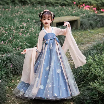 Merginos 2022 Naujas Antikvariniai Princesė Hanfu Suknelė, Pasakų Vaikams Senovės Kostiumas Mergaitę Pavasarį ir Rudenį Kinijos Drabužių