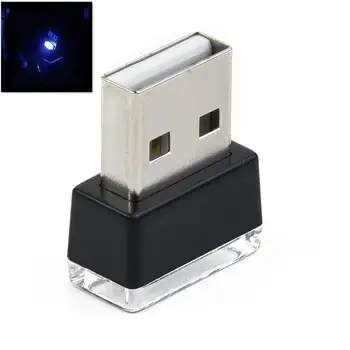Mini USB LED Automobilių Atmosfera Šviesos Dekoratyvinės Lempos Aplinkos Interjero Šviesos Universalus Auto Spalvinga Naktį Žibintai