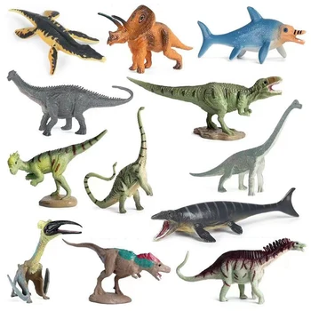 Modeliavimo Gyvūnų Dinozaurų Pasaulio Modelių Playset 6pcs,Rankomis Dažyti Triceratopsas,Pterosaurus,Tyrannosaurus Dinozaurų Figūrėlės Žaislai