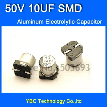 Nemokamas Pristatymas 200pcs/daug 50V 10UF SMD Aliuminio Elektrolitinių Kondensatorių 5*5MM