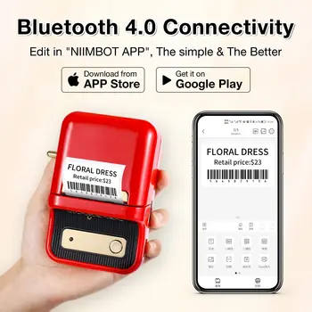 NiiMbot B21 Barcode Label Maker Belaidžio Terminis Spausdintuvas, skirtas Namų Biuro Prekybos Kišenėje Mini 