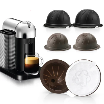 Nuo 10 IKI 60 Kartų, Naudodami Maisto Klasės PP Kavos Kapsulių Nespresso Vertuo Vertuoline Plius Daugkartiniai Ankštys
