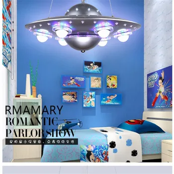 Nuotolinio valdymo pulto led priedai veltiniams, vilna lempa NSO, vaikų kambarys berniukas miegamasis skraidančia lėkšte žibintai kūrybos animacinių filmų erdvėlaivių pakabukas šviesos