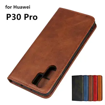 Odos atveju Huawei 30 Pro P30Pro 6.47-colių Apversti atveju, jei kortelės turėtojas Dėklas traukos Padengti Atveju Piniginės Atveju