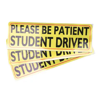 Prašome Būti Kantriems Studentų Vairuotojo Magnetas Pasirašyti Transporto Priemonės Bamperis Magnetas - Automobilių Transporto Atspindintis Ženklas Lipdukas Bamperis Naujiems Vairuotojams