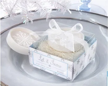 Rankų darbo kvapnusis muilas baltas sniegas vestuvių muilo dovanos džiaugtis baby shower džiaugtis Kalėdų dovanos, didmeninė