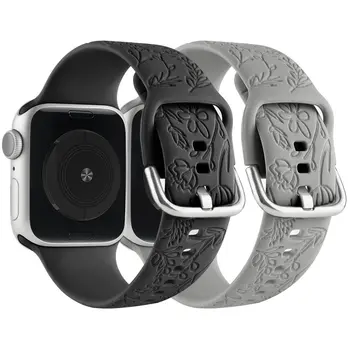 Silikono Dirželis Apple Watch Band 44mm 40mm 38MM 42MM Gumos Diržas Watchband Apyrankę Priedai iwatch 3 4 5 6 Se 7 45mm 41mm