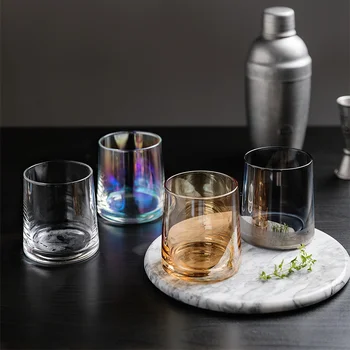 Stiklo Puodelis 300ml Turas Vyno, Viskio Waterware Goblet Kūrybiškumą Spalvinga Skaidrūs Namų Virtuvėje Viešbučio Bare Apdailos Drinkware