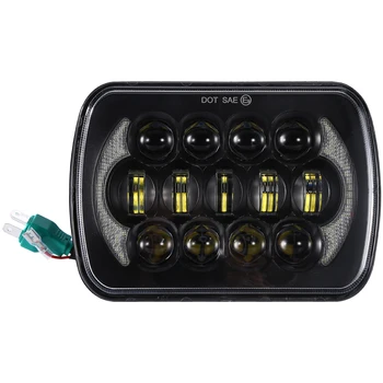 SXMA 5x7 6x7 Colių Sandarios kryptingų spindulių LED Darbo Šviesos diodų (LED) Žibintai su DRL už Jeep Wrangler Cherokee XJ (1 Pora)