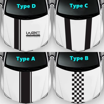 Universalus Automobilių Lipdukai Automobilio Kapoto Dangtis Mados Galva Lipdukai WRC Juostelės Vinilo Lenktynių Sporto Puošmena BMW Audi Honda