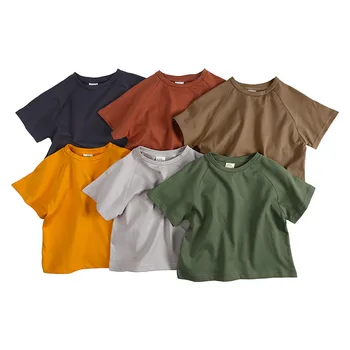 Vaikų Berniukų T Shirt Baby Medvilnės Drabužius Vasarą T-shirt Vaikai Kietas Viršuje Tee Dydis 2-7 Metų