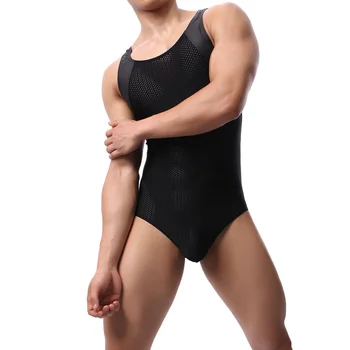 Vyrai Undershirt Leotard Berankovė Liemenė Vyrų Bodysuits Imtynių Singlet Jumpsuits Vientisas Sporto Sveikatingumo Kultūrizmo Apatiniai