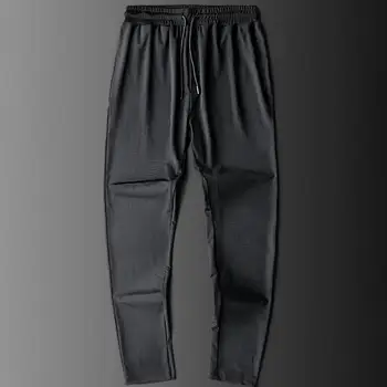 Vyrų Kelnės Plonas Raišteliu Kelnės Streetwear Prarasti Mados Ice Cool Laisvas Kelnes