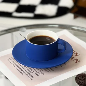 Šiaurės paprasta sustabdytas džentelmenas ins Klein mėlynas vanduo taurės keraminės kavos puodelį, plokštė, puodeliai, kavos puodeliai