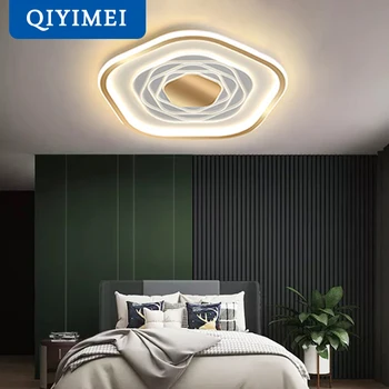 Šiuolaikinių LED Lubų Šviesos Balta/Juoda Patalpų Lempos, Miegamojo, Gyvenančių Vaikų Kambario Aliuminio Akrilo Blizgesio Apšvietimo Input90-260V